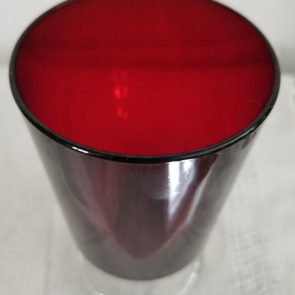 Vintage Cristal D'Arques Durand France Cavalier Ruby Glass Water Goblet - Picture 2 of 4